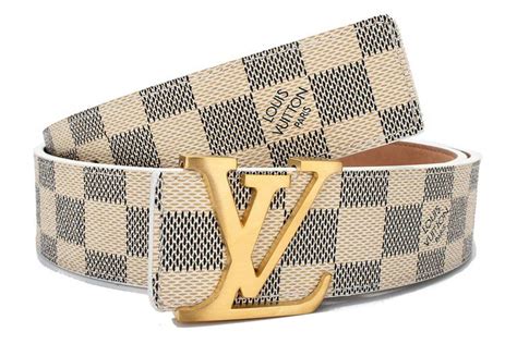 lv white belt|louis vuitton white checkered belt.